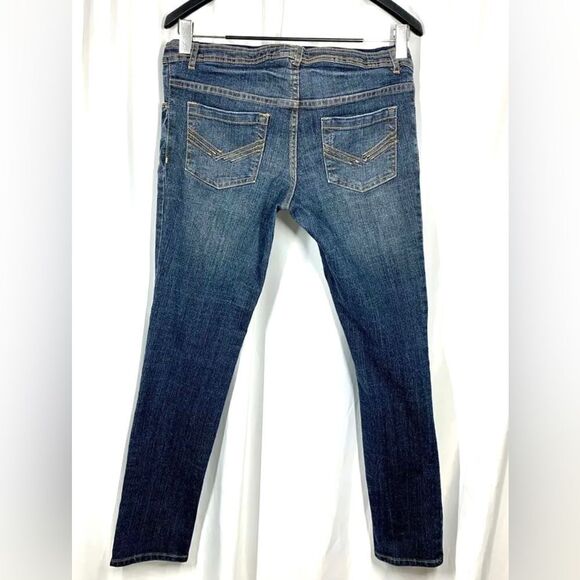 DUO Maternity Jeans Stretch Denim Medium Wash Straight Leg Women Size Small - Picture 2 of 7